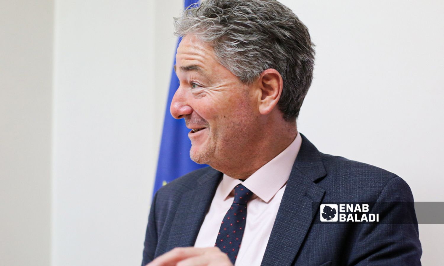 رئيس بعثة الاتحاد الأوروبي في سوريا ميخائيل أونماخت في مقر البعثة بدمشق - 4 تشرين الثاني 2025 (/نور حمزة)