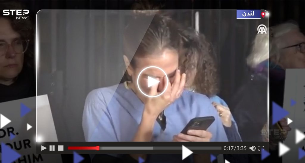 شاهد| طبيبة بريطانية تنهار بالبكاء أثناء قراءتها لرسالة طارئة من مدير مستشفى الشفاء