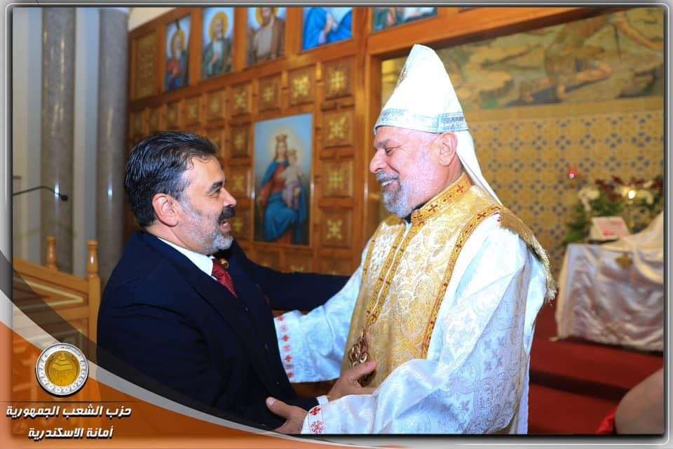 الأمين العام لحزب الشعب الجمهوري بالإسكندرية يزور الكنائس للتهنئه بعيد الميلاد المجيد