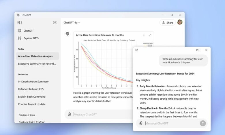 OpenAI تطرح تطبيق ChatGPT لنظام ويندوز