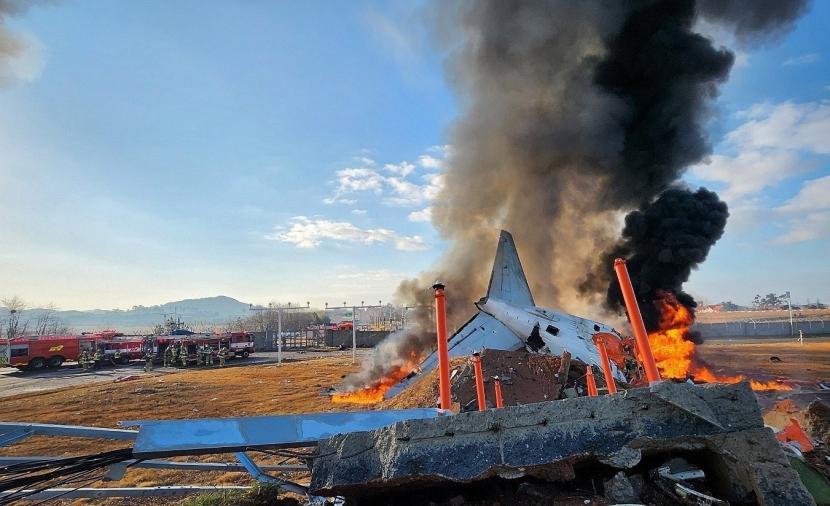 سبب مبدئي لتحطم الطائرة الكورية الجنوبية