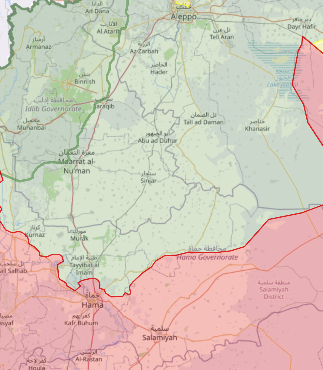 خريطة السيطرة في مدينة حماة - 4 كانون الأول 2024 (Syria Liveumap)