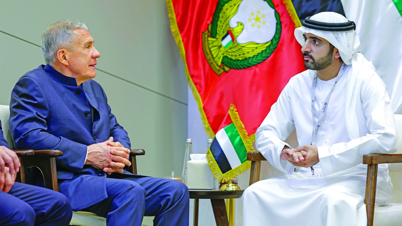 حمدان بن محمد يبحث التعاون مع رئيس تتارستان ووزراء دفاع الكويت وماليزيا وكازاخستان