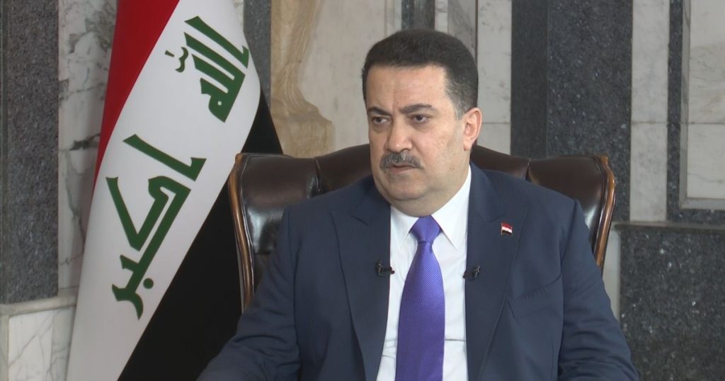 السوداني لـ”الشرق”: بغداد تلعب دور الوسيط بين طهران وواشنطن