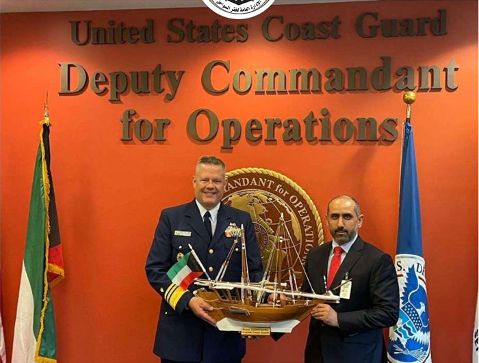 الكويت وأمريكا تبحثان تطوير التنسيق الأمني البحري وتبادل الخبرات