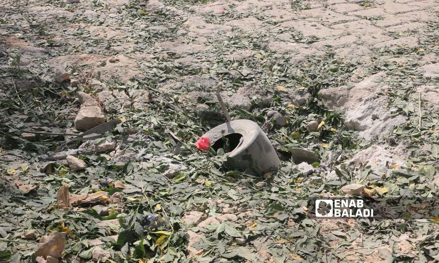 بقايا دراجة نارية استهدفها طيران على طريق مدينة الدانا البردقلي بريف إدلب الشمالي - 10 حزيران 2025 (/ محمد مصطو)