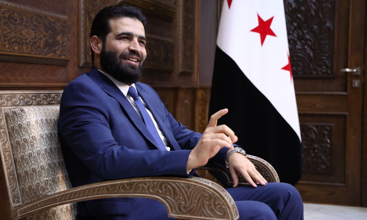 وزير الداخلية السوري أنس خطاب يجتمع مع نقابة المحامين - 6 آب 2025 (وزارة الداخلية السورية)