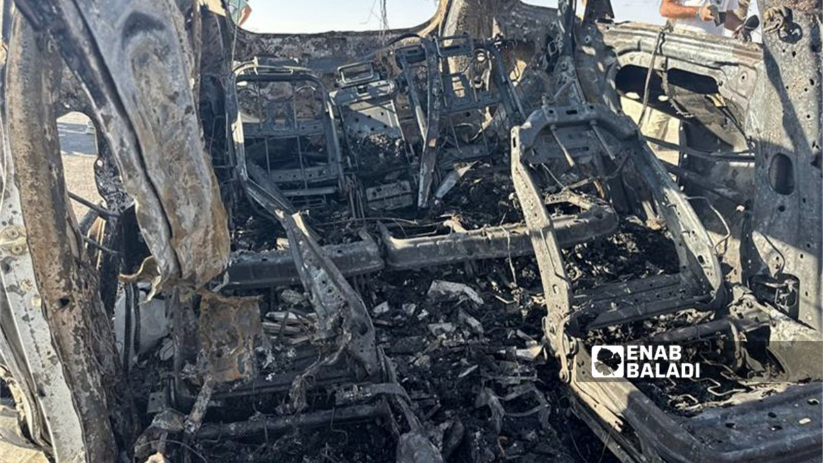 طيران مسير يقتل شخصًا على طريق مطار حلب الدولي - 4 أيلول 2025 (/ ديان جنباز)