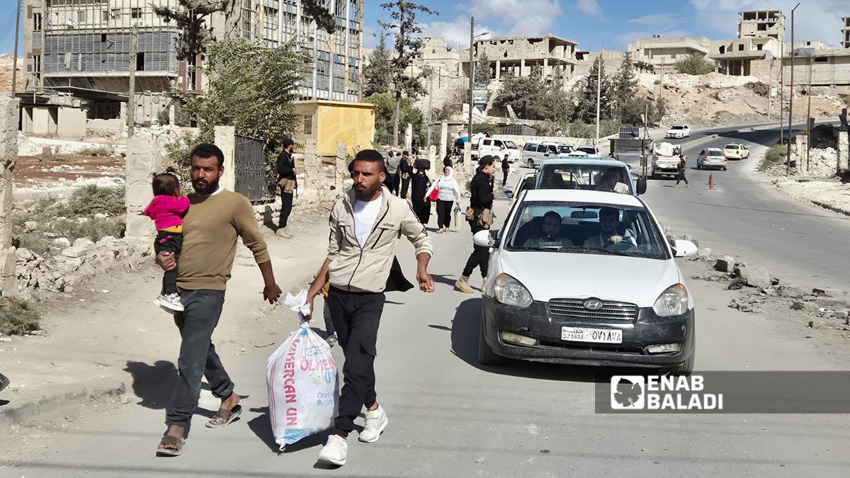 فتح مداخل حي الأشرفية أمام المشاة في حلب - 9 تشرين الأول 2025 (/محمد مصطو)