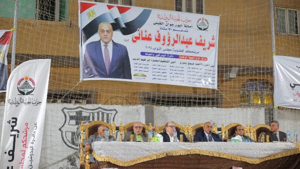 مؤتمر جماهيري لـ”الجبهة الوطنية ” بأبورجوان لدعم شريف عناني بانتخابات مجلس النواب