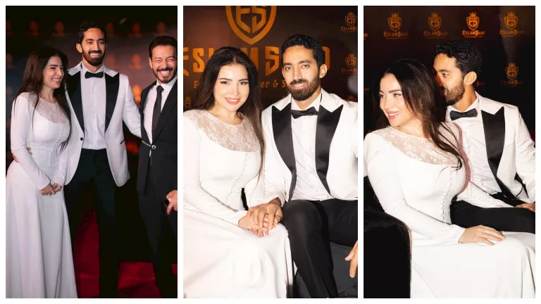 صور جديدة تجمع مي عز الدين بزوجها