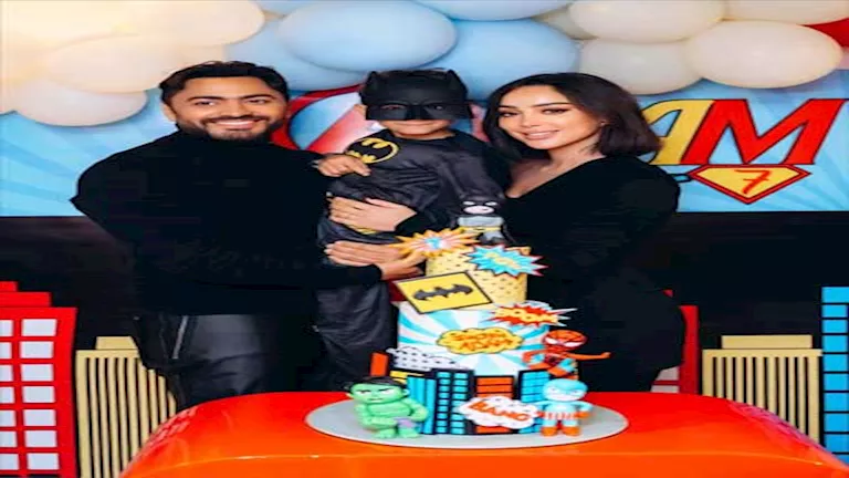 بسمة بوسيل تنشر صورًا من عيد ميلاد ابنها آدم بحضور طليقها تامر حسني