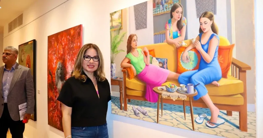 الفنانة العراقية نادية أوسي: أرسم طقوس الصداقة واللقاء