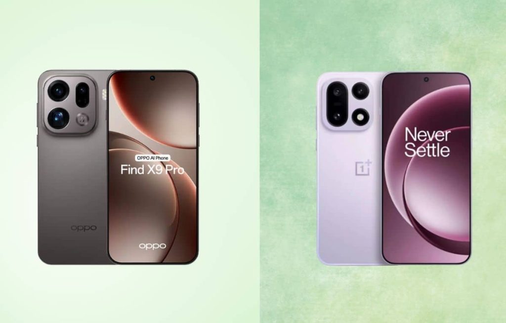 مقارنة بين هاتفي OnePlus 15 و Oppo Find X9 Pro