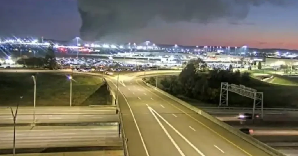 أمريكا.. تحطم طائرة شحن قرب مطار لويفيل في ولاية كنتاكي