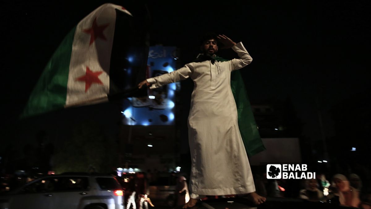 احتفالات ليلية في دمشق بالذكرى الأولى لسقوط نظام الأسد – 8 كانون الأول 2025 (/نور حمزة)