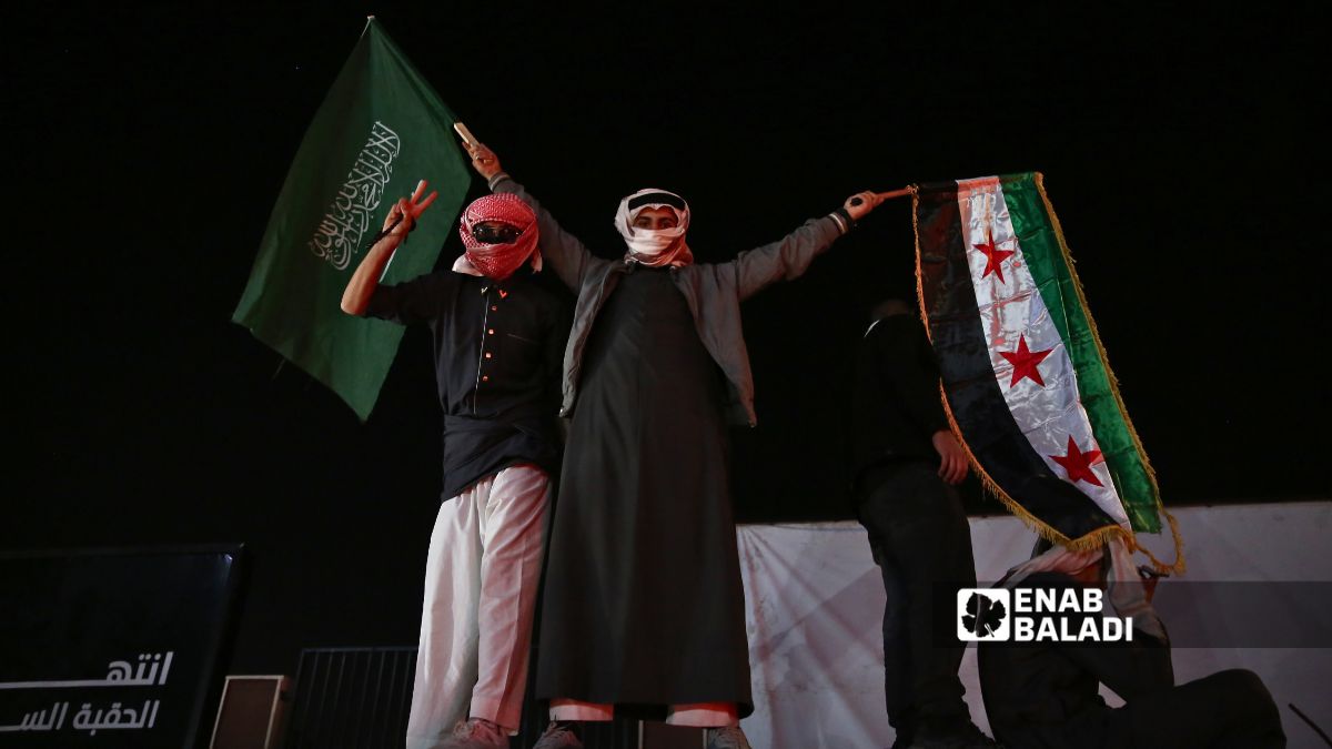 مظاهر فرح ليلية في دمشق مع إحياء الذكرى الأولى للتحرير – 8 كانون الأول 2025 (/نور حمزة)