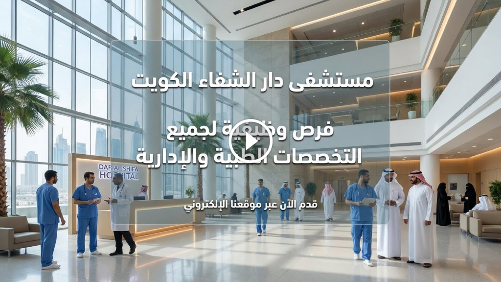 وظائف مستشفى دار الشفاء في الكويت (تخصصات الطبية والإدارية)