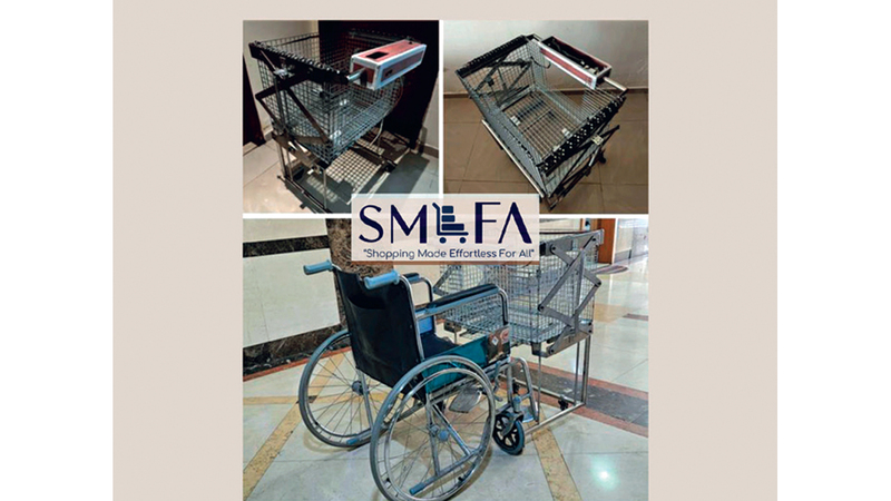 طلبة يبتكرون عربة تسوّق ذكية تُتيح الدفع الذاتي