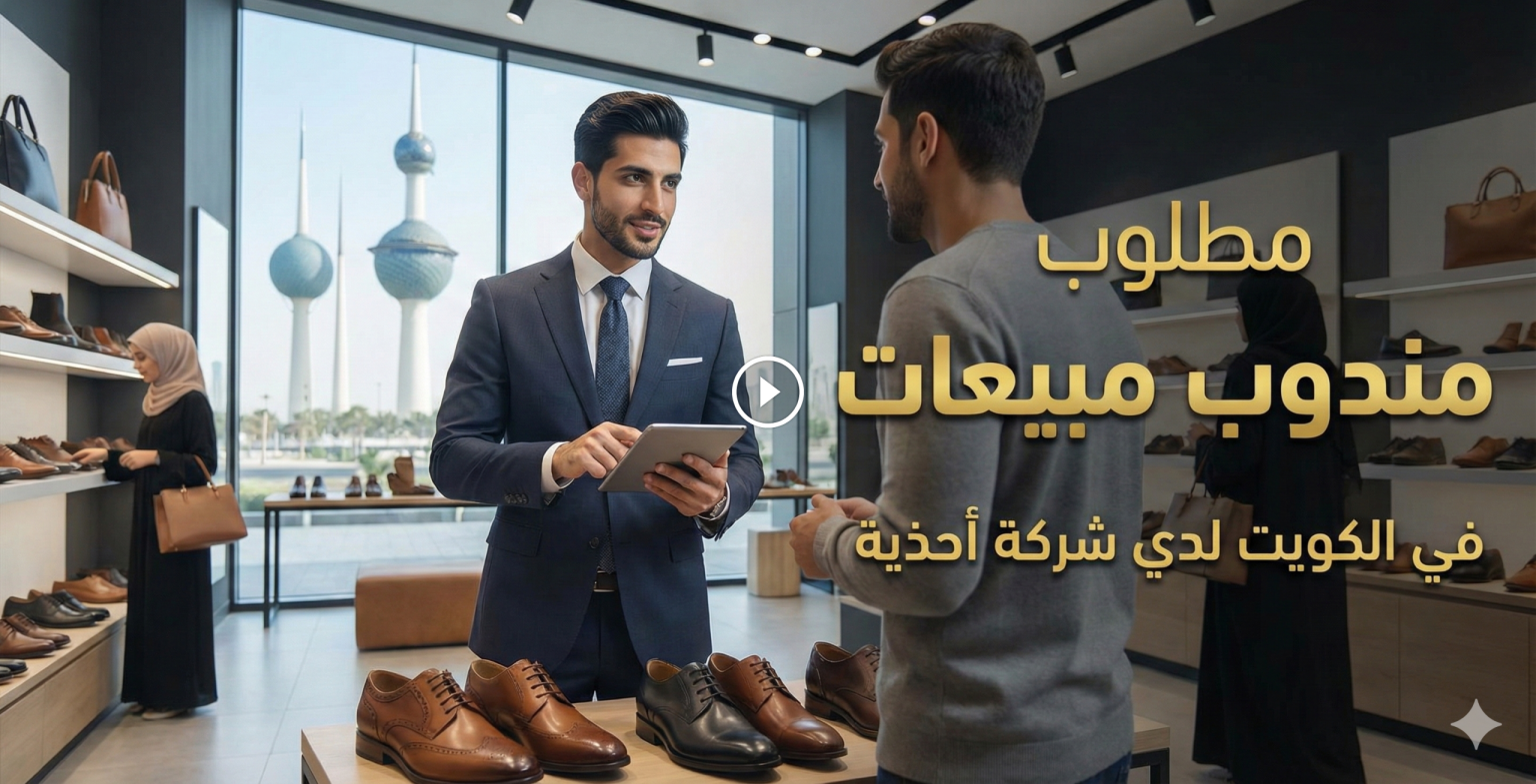 مطلوب مندوب مبيعات في الكويت لدي شركة أحذية