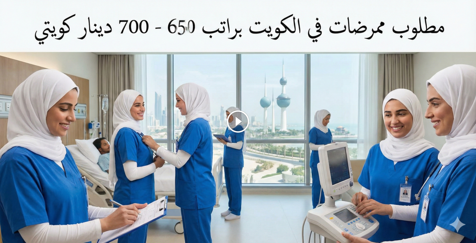 مطلوب ممرضات في الكويت براتب 650