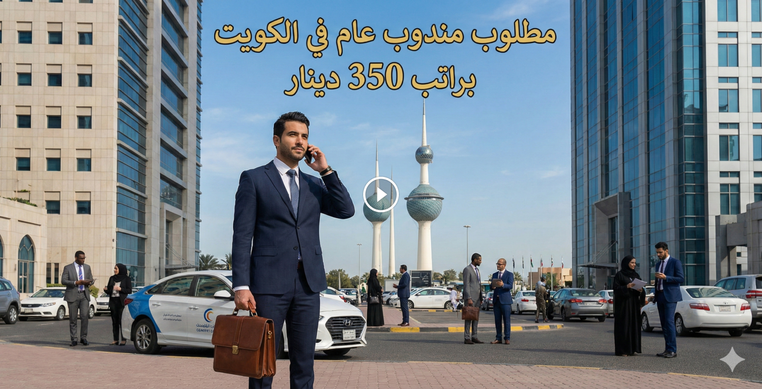 مطلوب مندوب عام في الكويت براتب 350 دينار