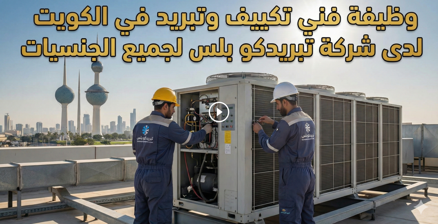 وظيفة فني تكييف وتبريد في الكويت لدى شركة تبريدكو بلس