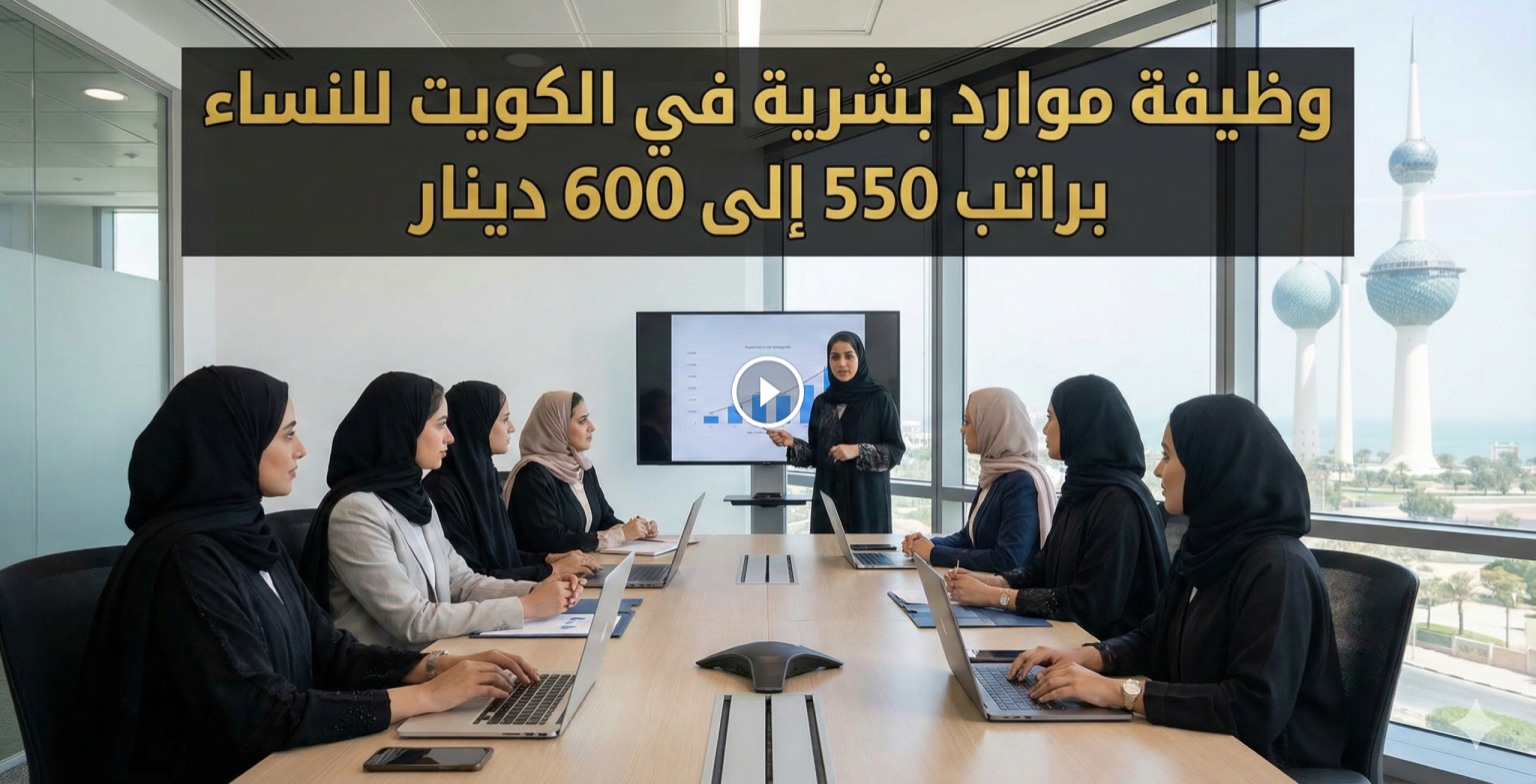 وظيفة موارد بشرية في الكويت للنساء براتب 550 إلى 600 دينار