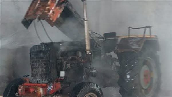 السيطرة على حريق بمستودع أنابيب قبل الانفجار بقرية سنباط في زفتي