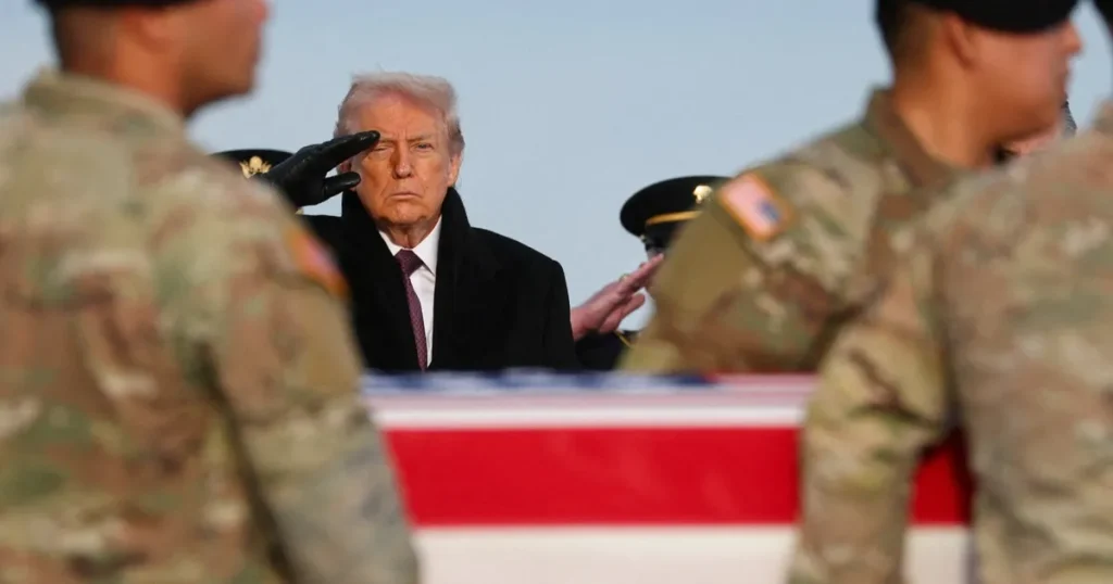 ترمب يحضر مراسم إعادة جثامين ثلاثة أميركيين سقطوا في سوريا
