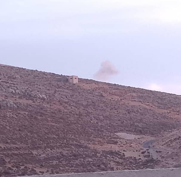 صورة من النقطة التي استهدافها الجيش الإسرائيلي بقذائف الهاون في بيت جن - 3 كانون الأول 2025 (بيت جن)