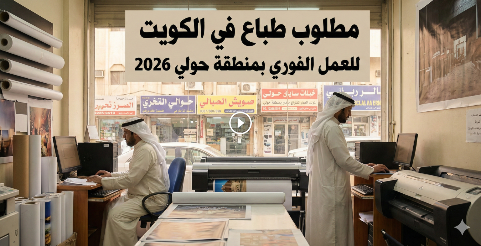 مطلوب طباع في الكويت للعمل الفوري بمنطقة حولي 2026