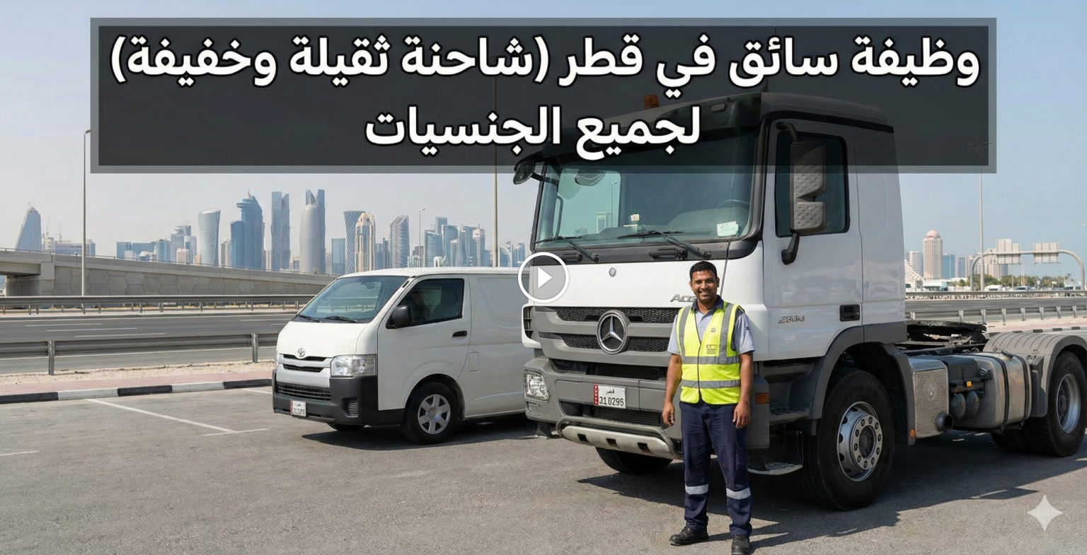 وظيفة سائق في قطر (شاحنة ثقيلة وخفيفة) لجميع الجنسيات