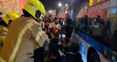 إصابة 4 صهاينة وقتيل حصيلة حادث دهس حافلة لمتظاهرين من التيار الحريدي بالقدس