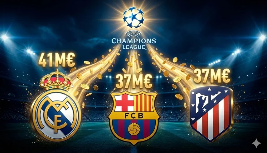 عمالقة إسبانيا تحصد الملايين من دوري الأبطال