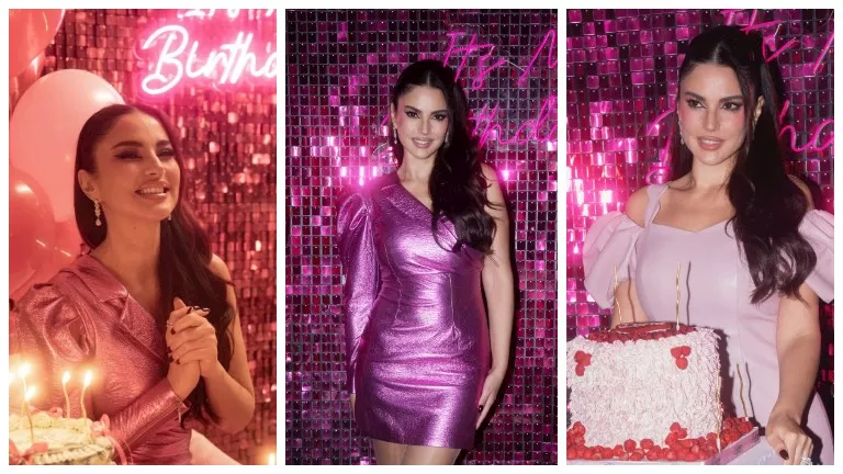 درة تحتفل بعيد ميلادها بإطلالتين مختلفتين.. وتعلق بكلمات مؤثرة