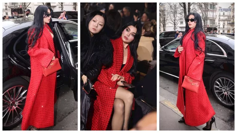 هيفاء وهبي تخطف الأنظار بإطلالة جريئة في أحد عروض الأزياء بباريس