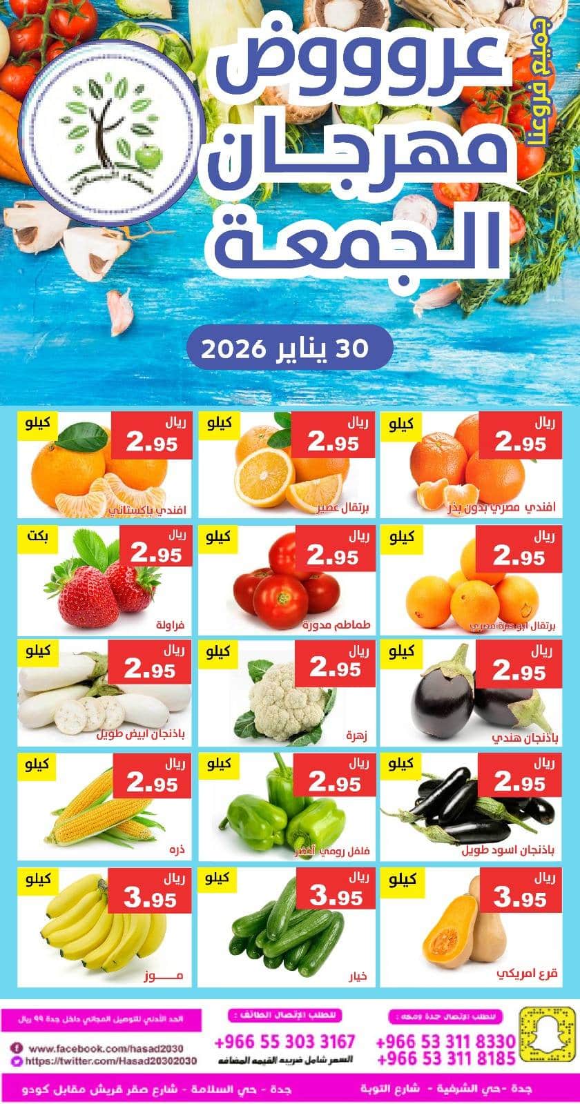 625160250 1225354623036557 4189740613169382625 n - عروض مؤسسة حصاد البساتين الطازج الجمعة 30/1/2026 اليوم فقط