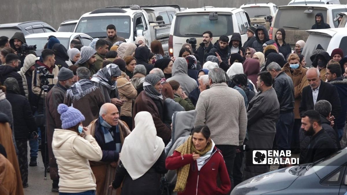 قافلة مدنيين سيرتها "الإدارة الذاتية" من الحسكة باتجاه حلب - 10 كانون الثاني 2026 ()