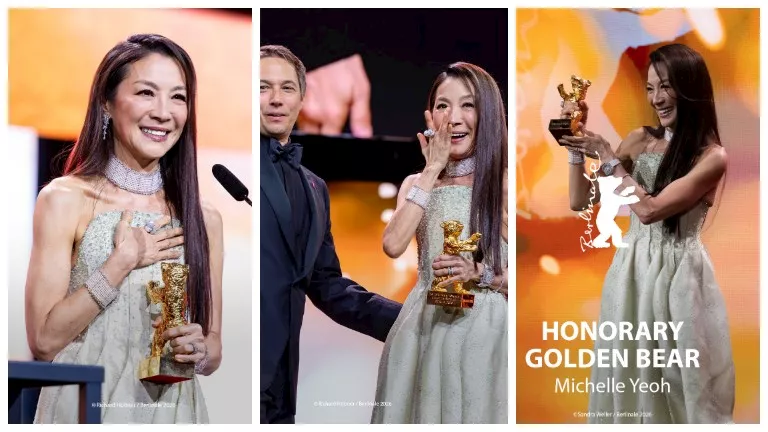 15 صورة.. تكريم ميشيل يوه بجائزة “الدب الذهبي” الفخرية بافتتاح مهرجان